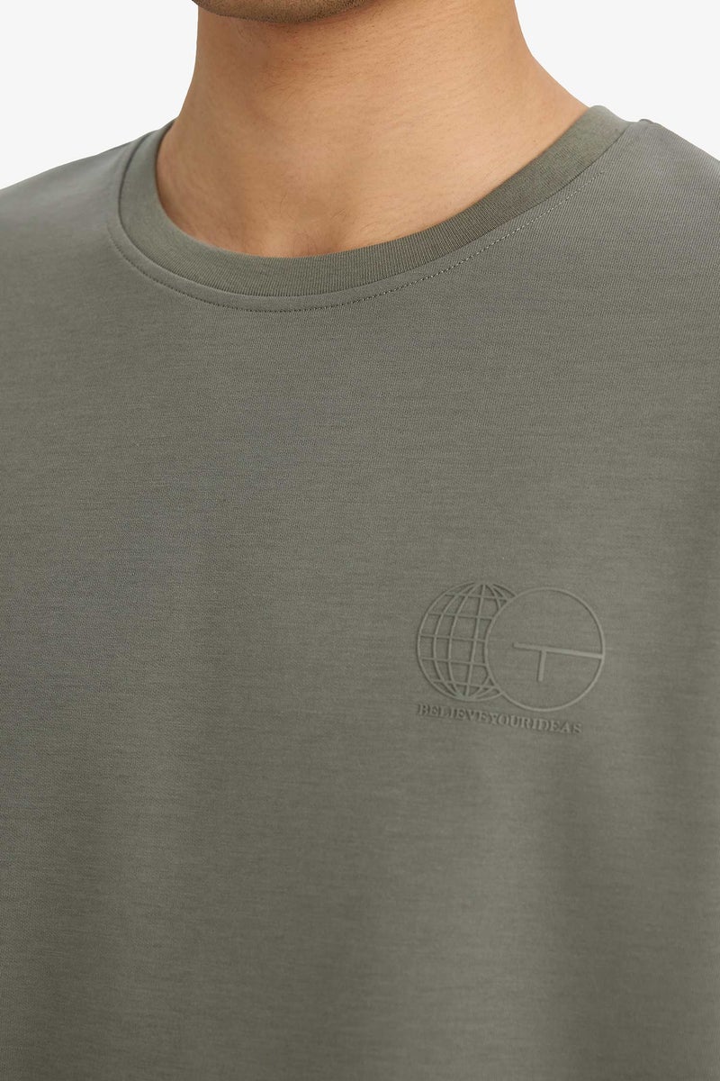 DeFacto Green Man Regular Fit Crew Neck Short Sleeve T-Shirt Casual - Image 4